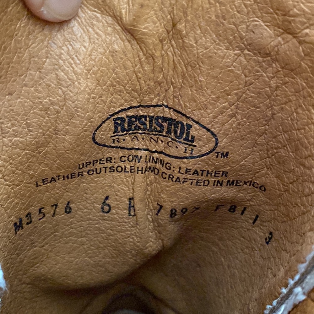 EUC RESISTOL RANCH BOOTS. - Picture 9 of 9